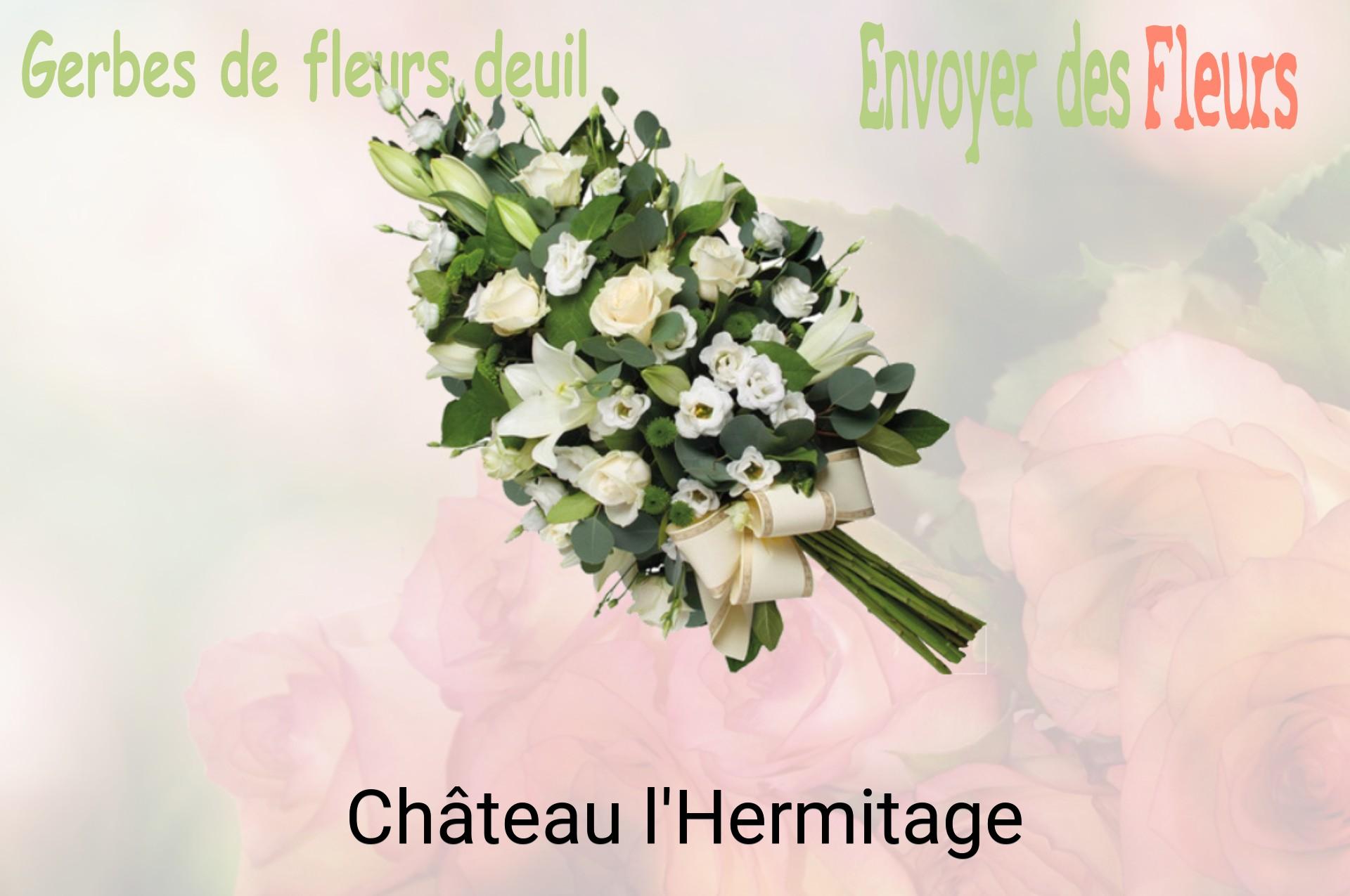 Gerbe de fleurs de deuil livrée à Château-l'Hermitage